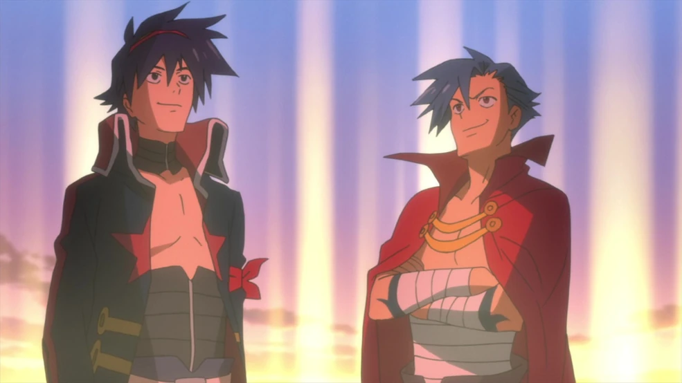 Kamina and Simon from Gurren Lagann